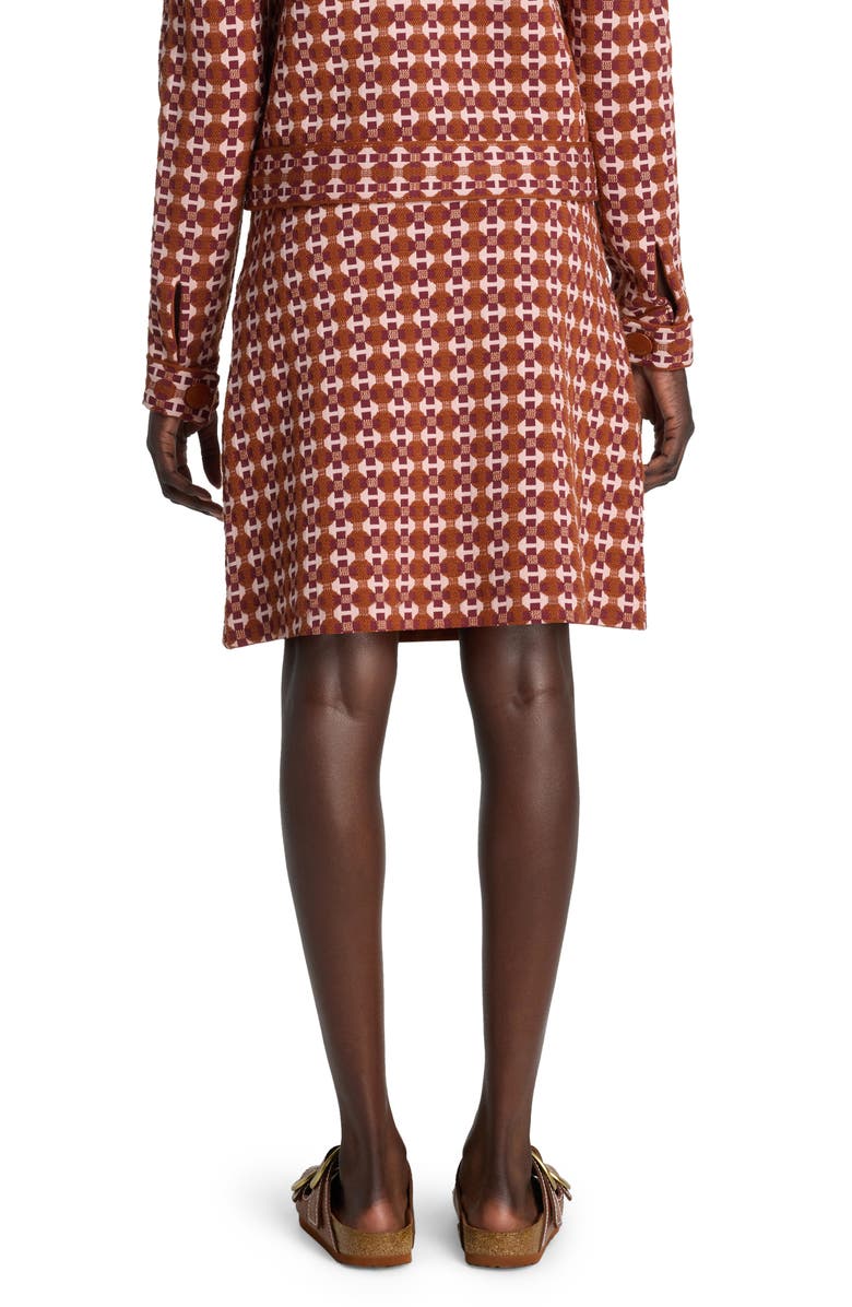 St. John Collection Geometric Jacquard Wool Blend Skirt, Alternate, color, 
