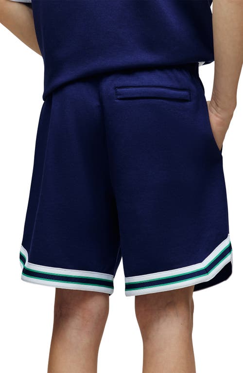 Psycho Bunny Kids' Basil Taped Drawstring Shorts In Blue
