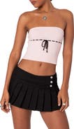 EDIKTED Elise Drawstring Tube Top Sweater