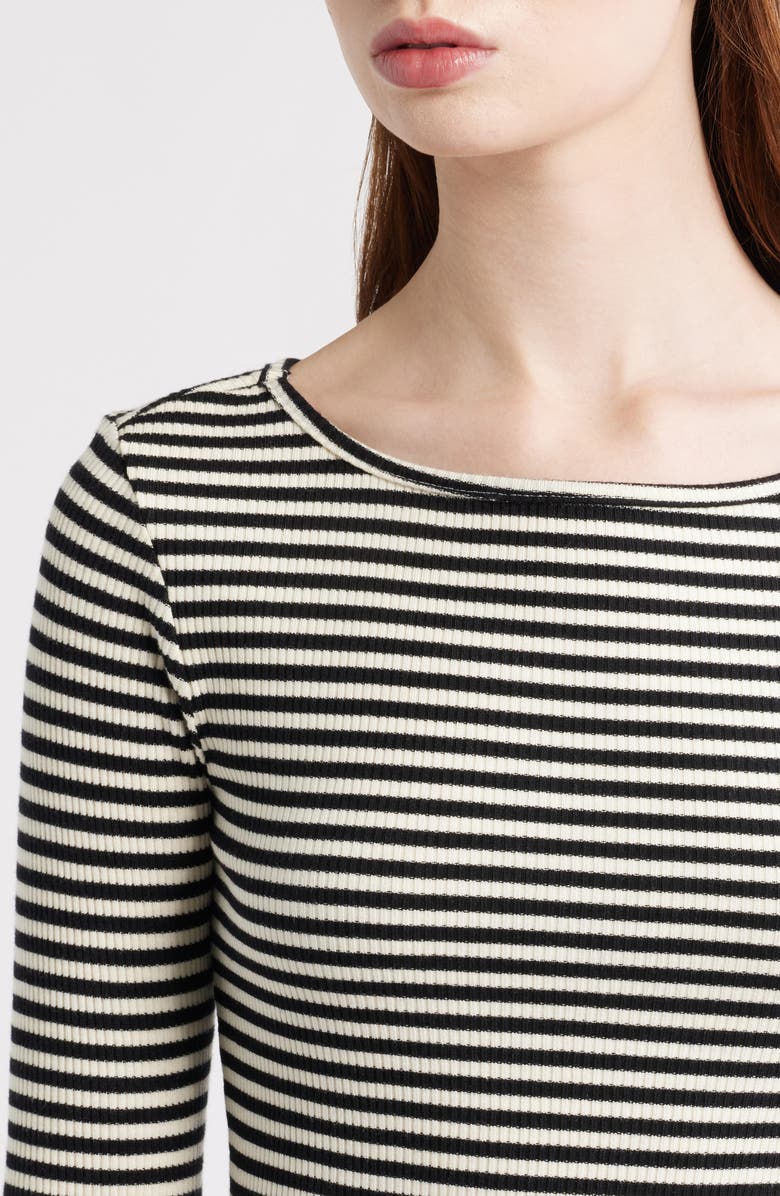 Princess Polly BRYANNA L/S MINI DRESS BLK/WHT, Alternate, color, Black