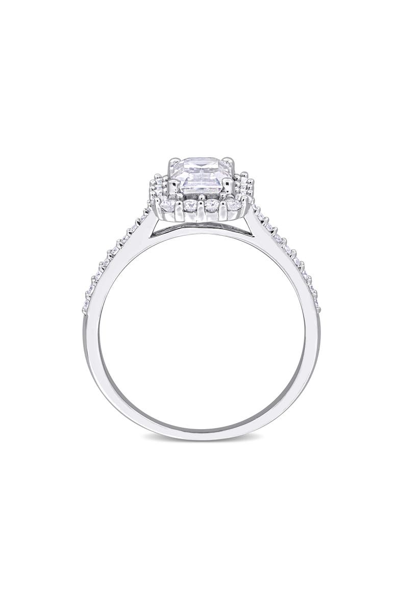 Dew Octagon Created Moissanite Ring, Alternate, color, SILVER