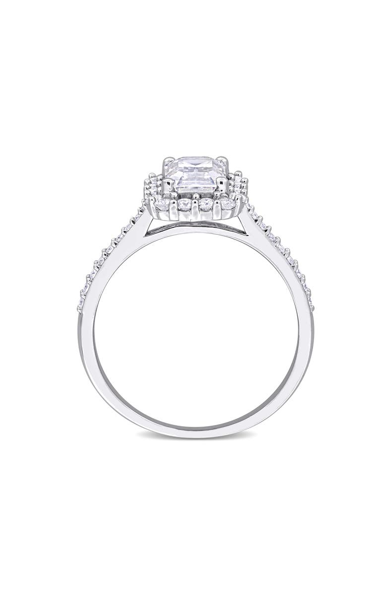 DELMAR Dew Octagon Created Moissanite Ring, Alternate, color, Silver