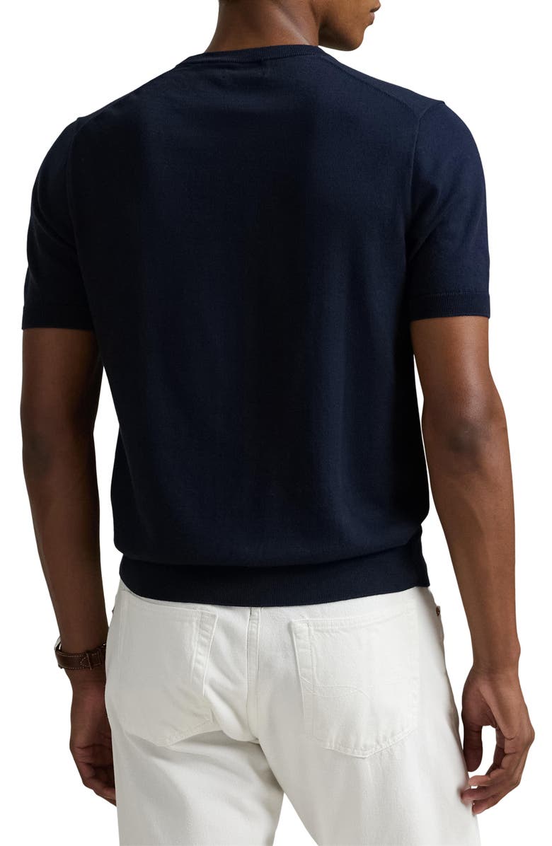Polo Ralph Lauren Crewneck Cotton Short Sleeve Sweater, Alternate, color, 