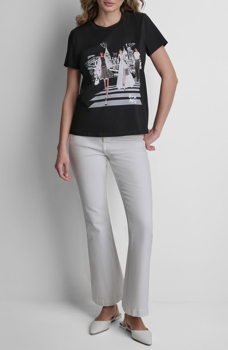 DKNY NYC Icons Cotton Blend Graphic T-Shirt, Alternate, color, 