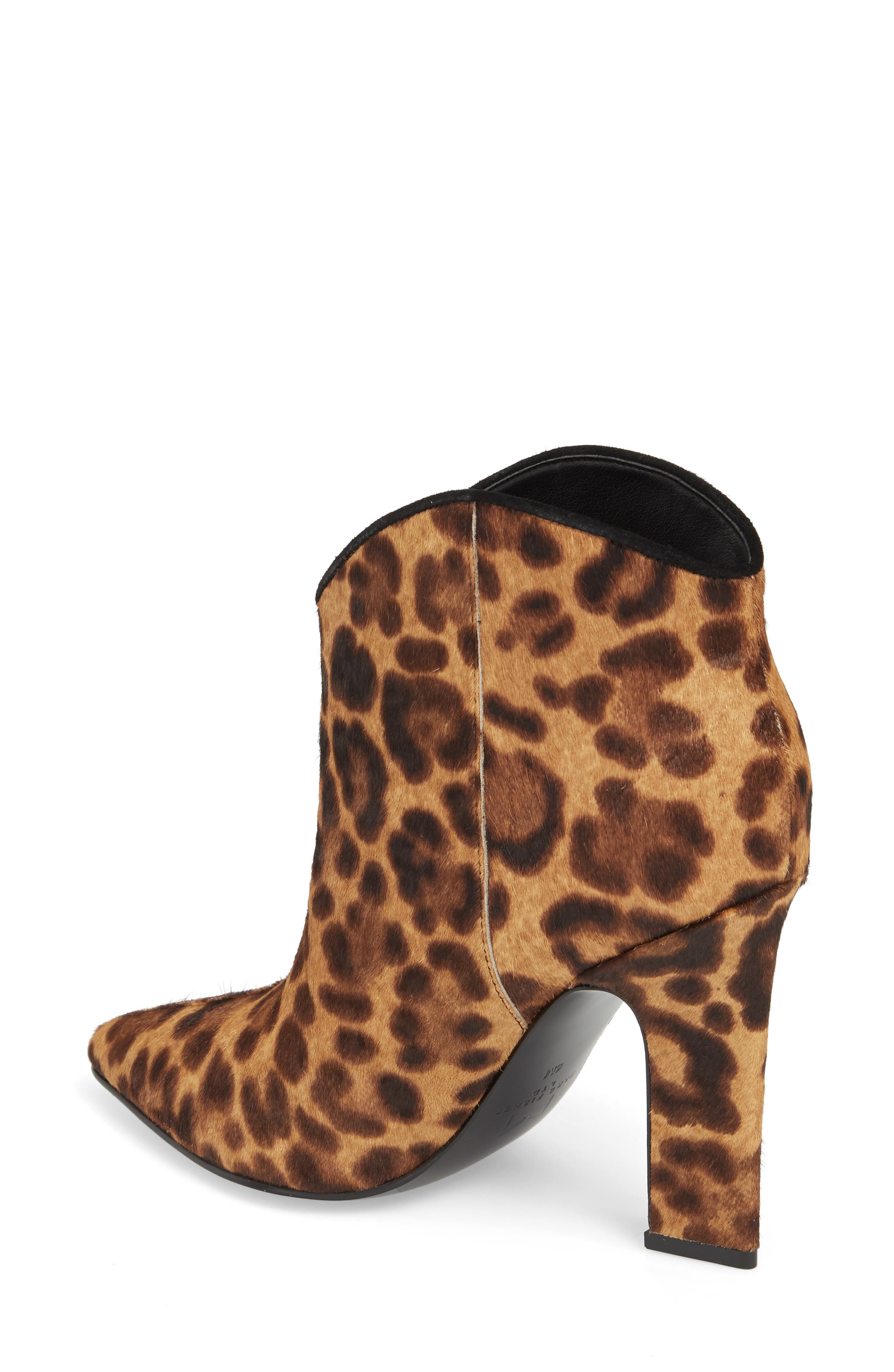 Miggi Genuine Calf Hair Bootie, Alternate, color, LEOPARD PRINT CALF HAIR