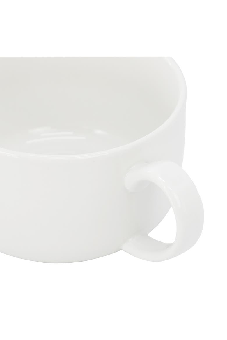 Great Essentials 4 Piece 32.5 Ounce Fine Ceramic Large Latte Mug Set, Alternate, color, White