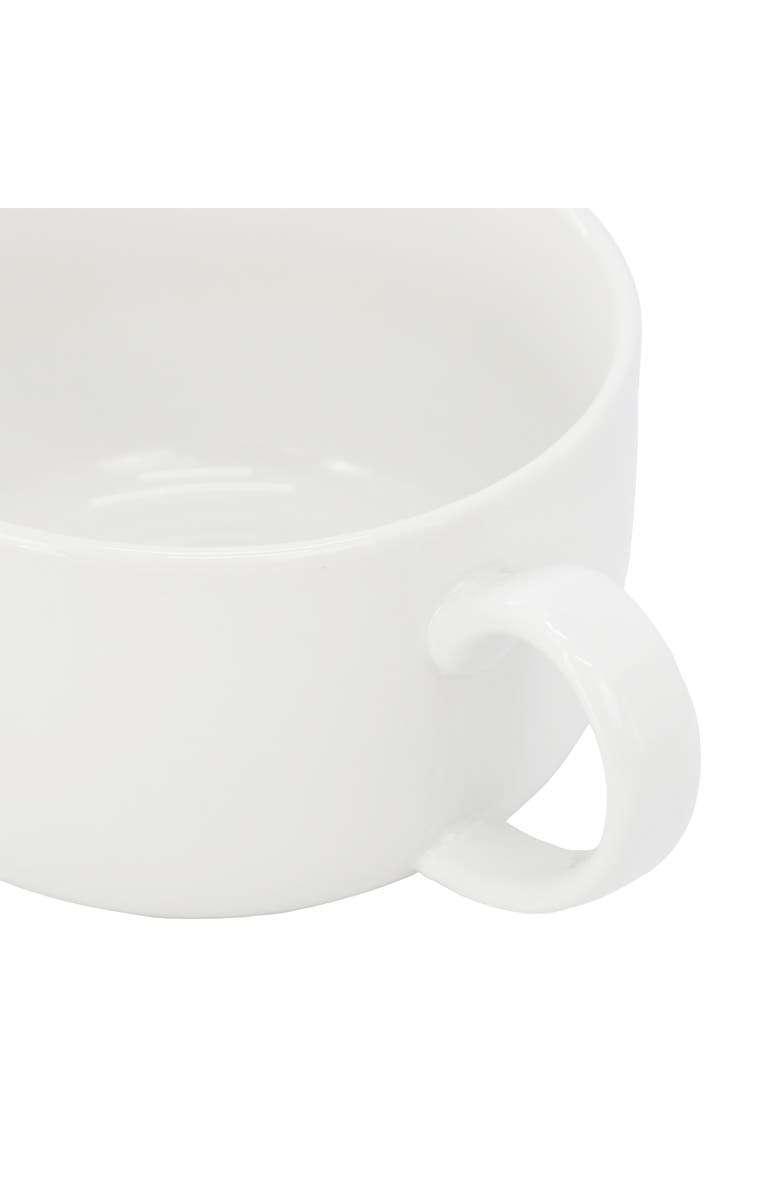 Gibson Home Great Essentials 4 Piece 32.5 Ounce Fine Ceramic Large Latte Mug Set, Alternate, color, White