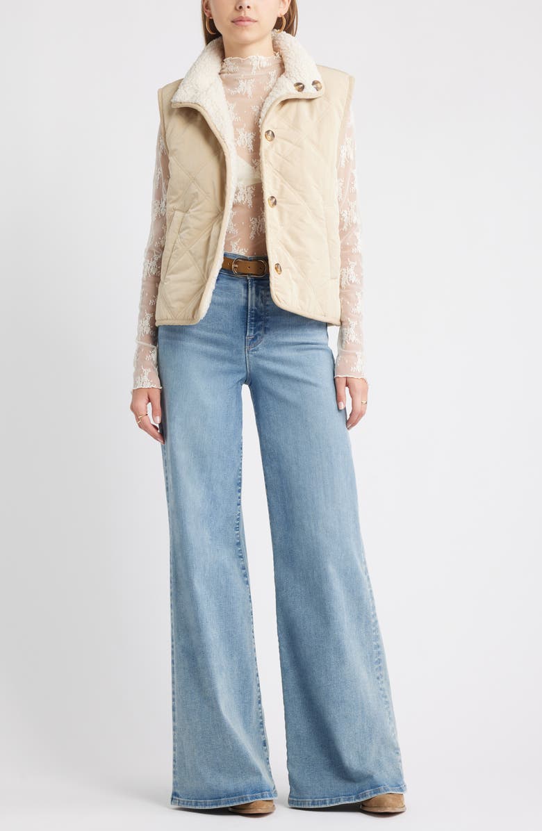 Treasure & Bond Sheer Lace Top, Alternate, color, Ivory Egret