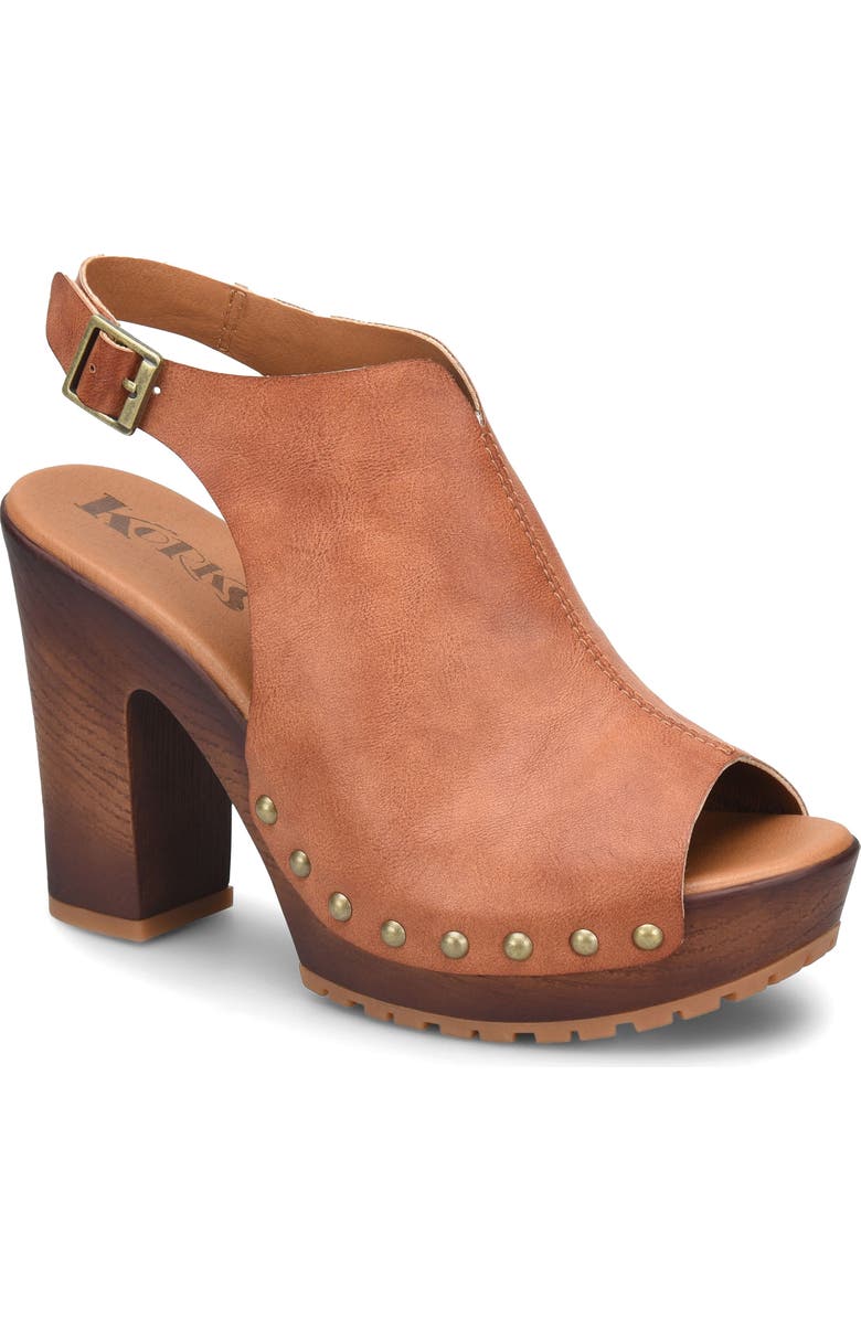 KORKS Arden Open Toe Heeled Sandal, Main, color, Tan