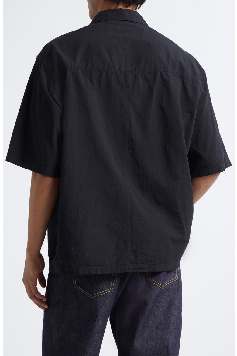 Oversize Cotton Utility Shirt, Alternate, color, BLACK