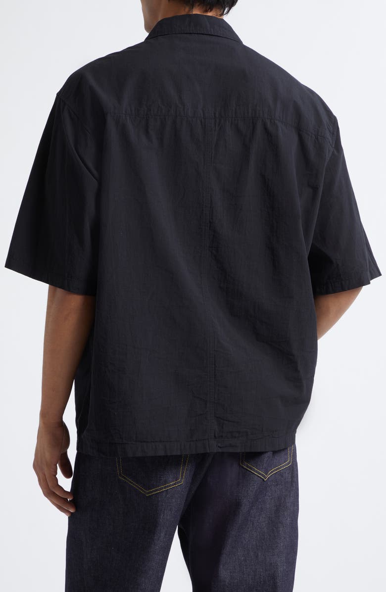 Undercover Oversize Cotton Utility Shirt, Alternate, color, Black