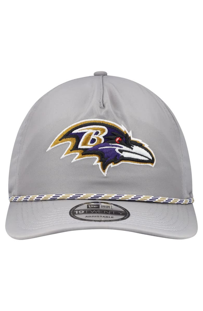 New Era Men's New Era Gray Baltimore Ravens Rope 19TWENTY Hat, Alternate, color, Gray
