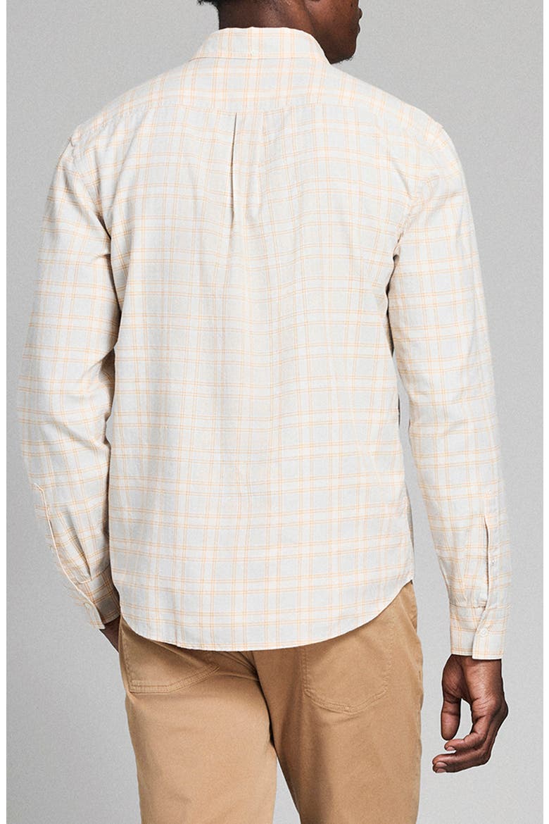 Tuscumbia Mélange Plaid Cotton Button-Down Shirt, Alternate, color, SILVER/ TAFFY
