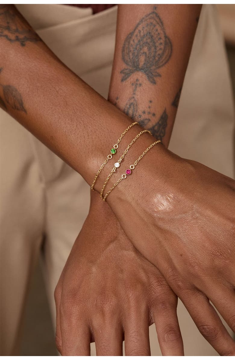 Set & Stones Birthstone Bracelet, Alternate, color, Gold / November