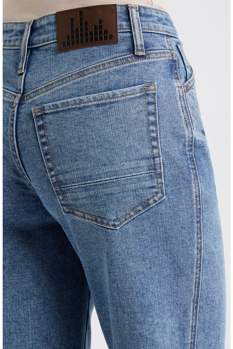 Slant Pocket Ankle Straight Leg Jeans, Alternate, color, MEDIUM INDIGO