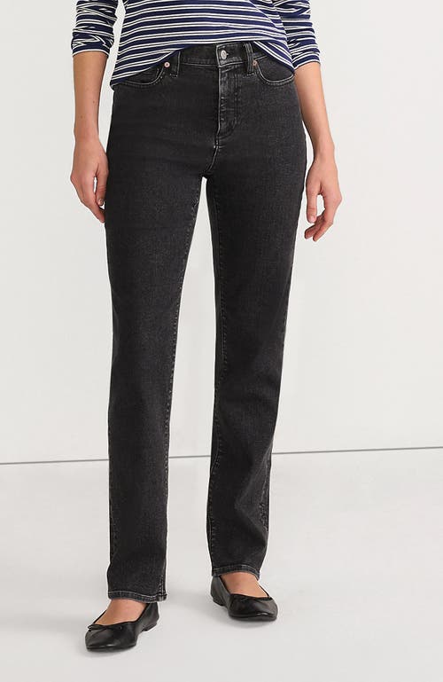 LANDS' END LANDS' END RECOVER HIGH RISE STRAIGHT LEG BLUE JEANS