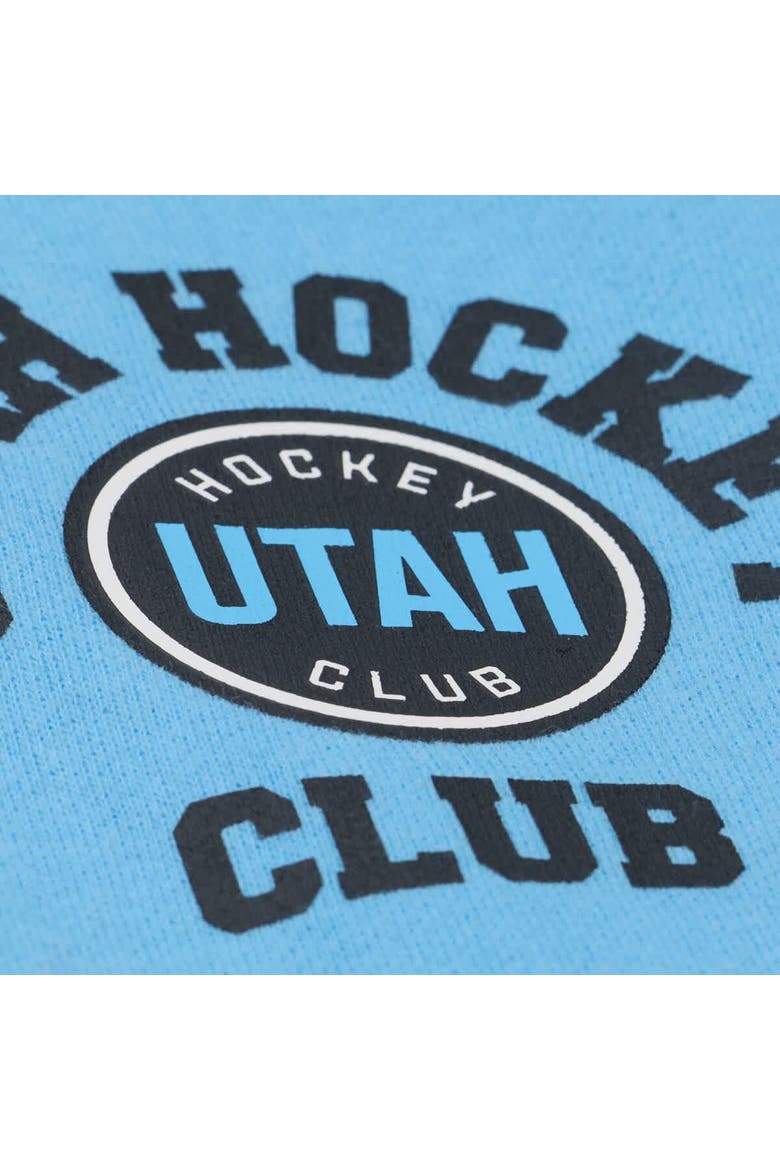 Women's Mitchell & Ness  Blue Utah Mammoth Crewneck Sweatshirt, Alternate, color, Blue