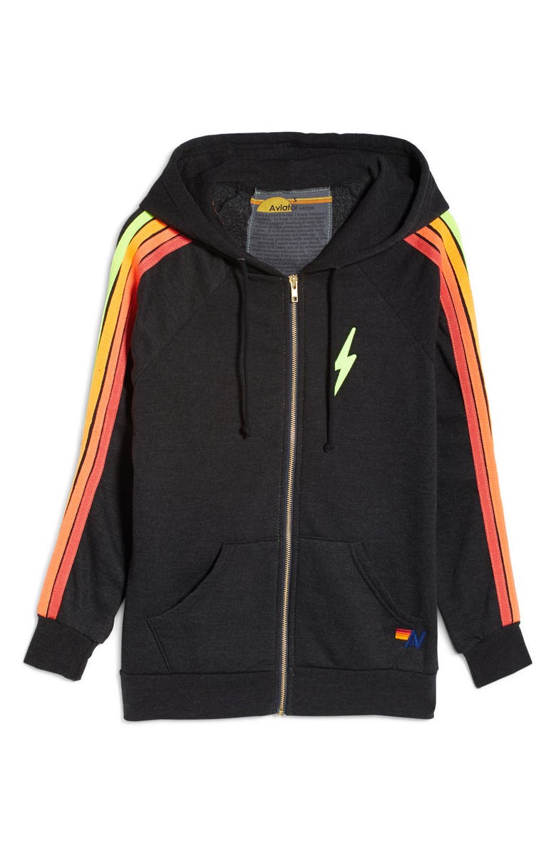 Aviator Nation Classic 4-Stripe Bolt Hoodie, Alternate, color,