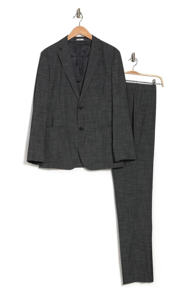 NORDSTROM RACK Two Button Notch Lapel Flat Front Trim Fit Suit, Alternate, color,