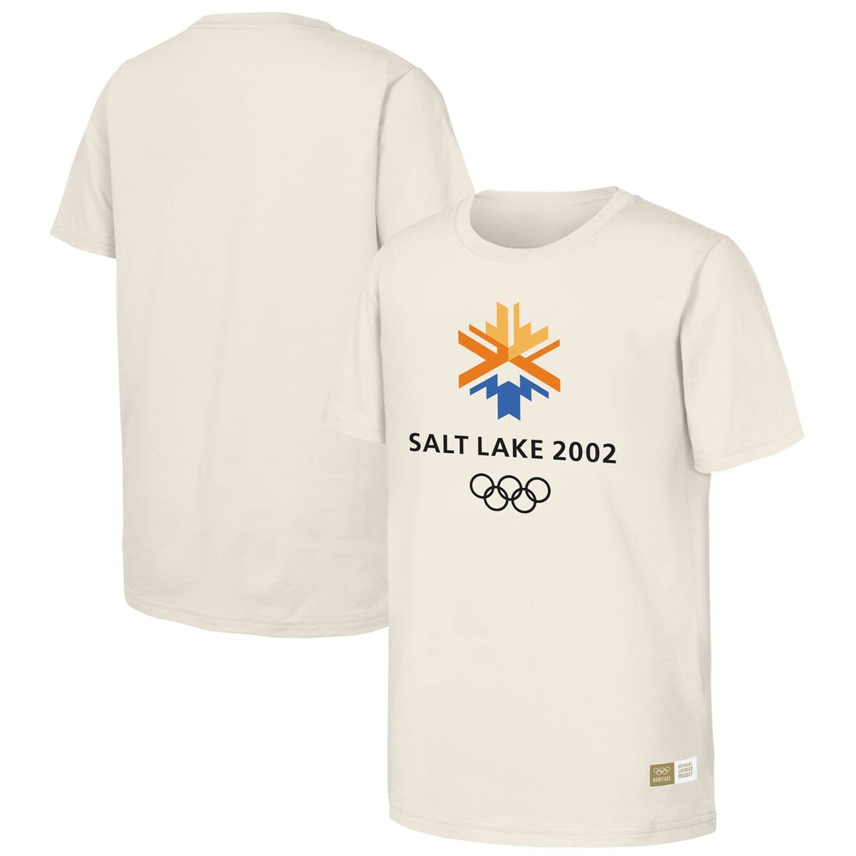 Men's Natural 2002 Salt Lake Games Olympic Heritage T-Shirt