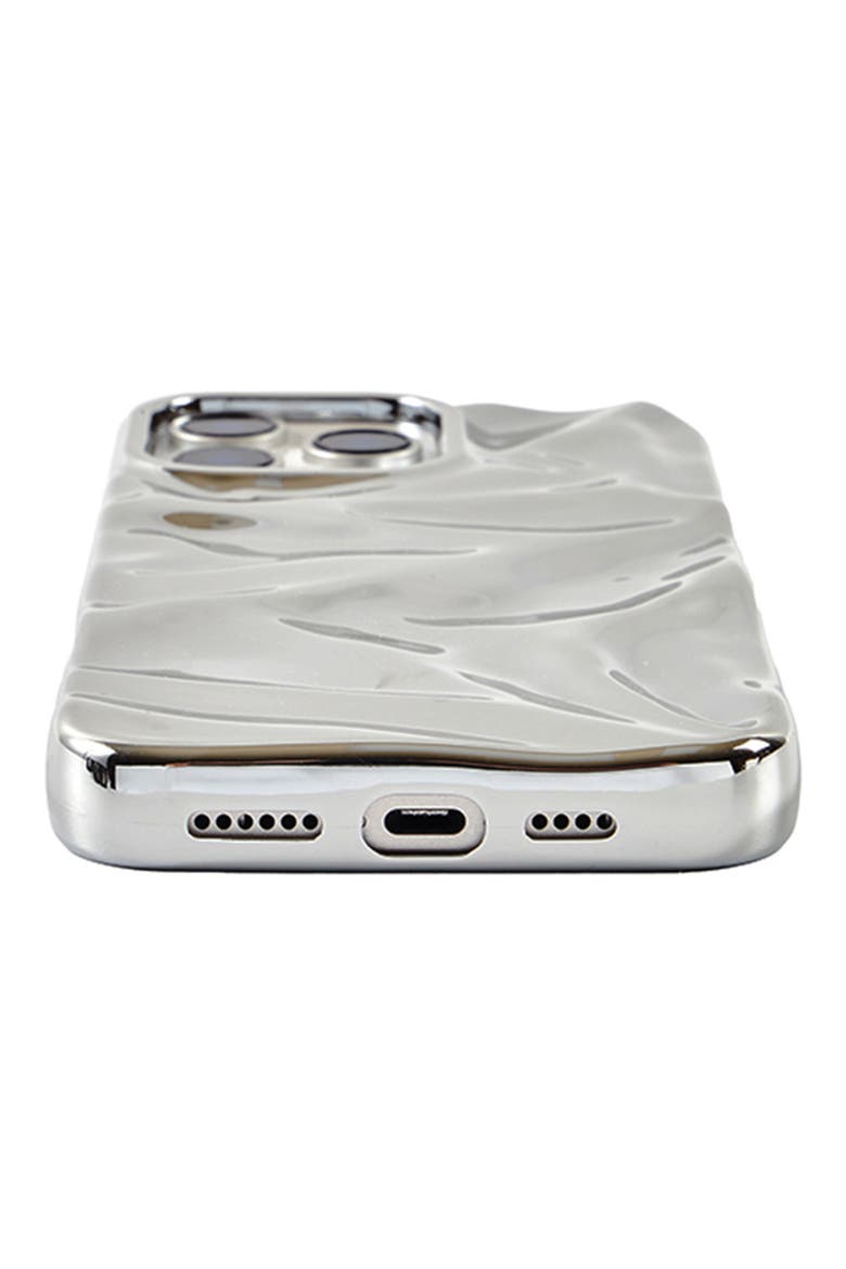 Silver Crinkle iPhone 16 Pro Case, Alternate, color, SILVER