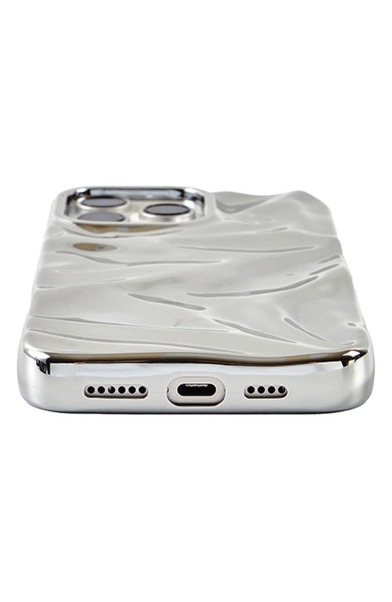 Auramma Silver Crinkle iPhone 16 Pro Case, Alternate, color, Silver