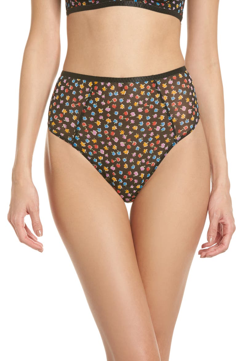 Intimately FP Capri High Waist Panties, Main, color, BLACK COMBO
