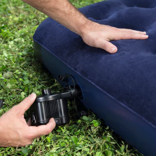 Bestway Flocked Air Mattress Twin, Blue