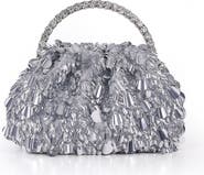 Jewel Badgley Mischka Remy Mixed Sequin Pouch Clutch