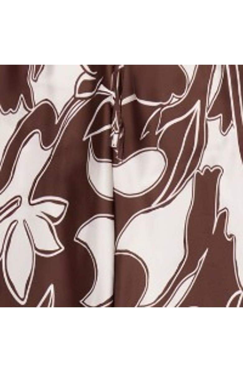 Ro&Zo Swirl Border Print Trouser, Alternate, color, Brown