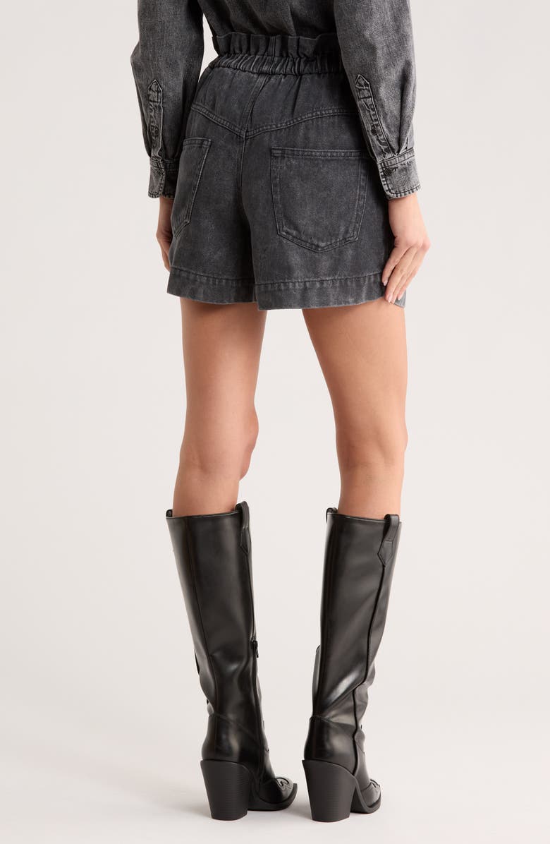 Isabel Marant Étoile Titea High Waist Paperbag Shorts, Alternate, color, Grey