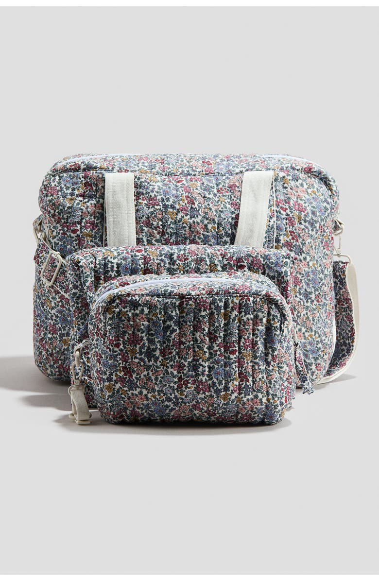 H&M 3-piece Padded Changing-bag Set, Main, color, Light Blue/Floral
