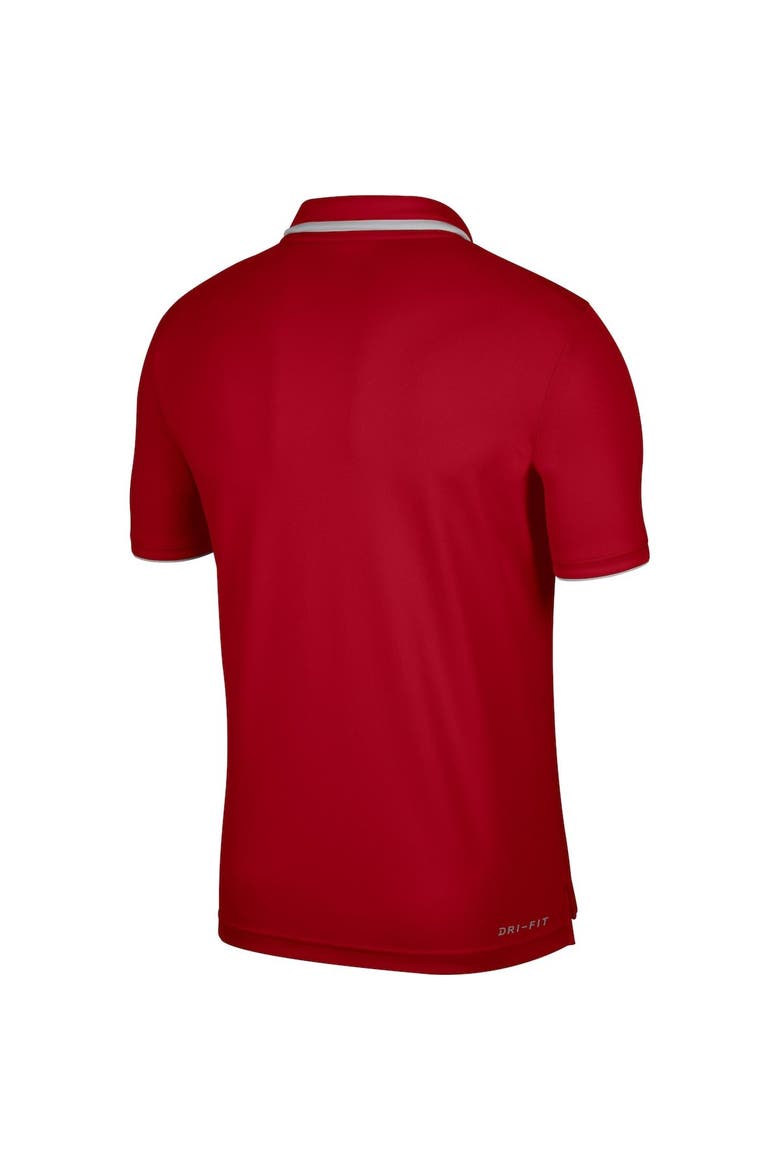 Men's Nike Scarlet Ohio State Buckeyes Wordmark Performance Polo, Alternate, color, Scarlet
