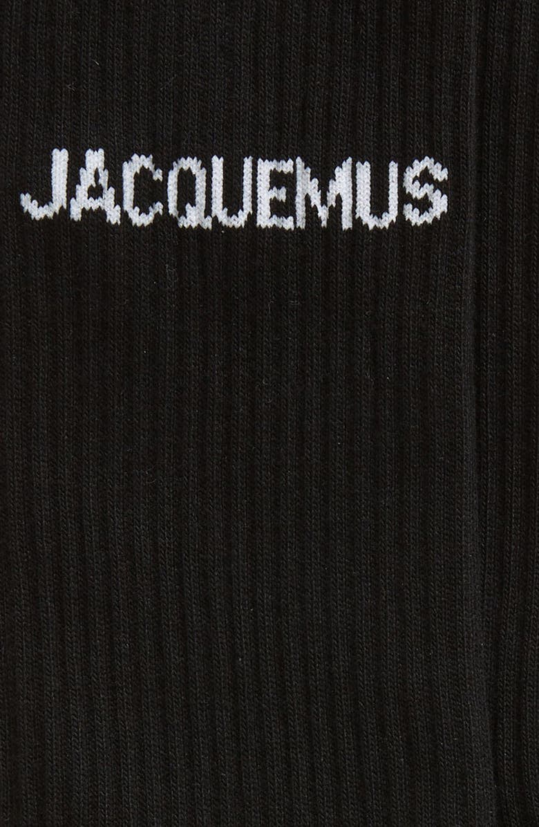 Jacquemus Les Chaussettes Logo Jacquard Cotton Blend Crew Socks, Alternate, color, 