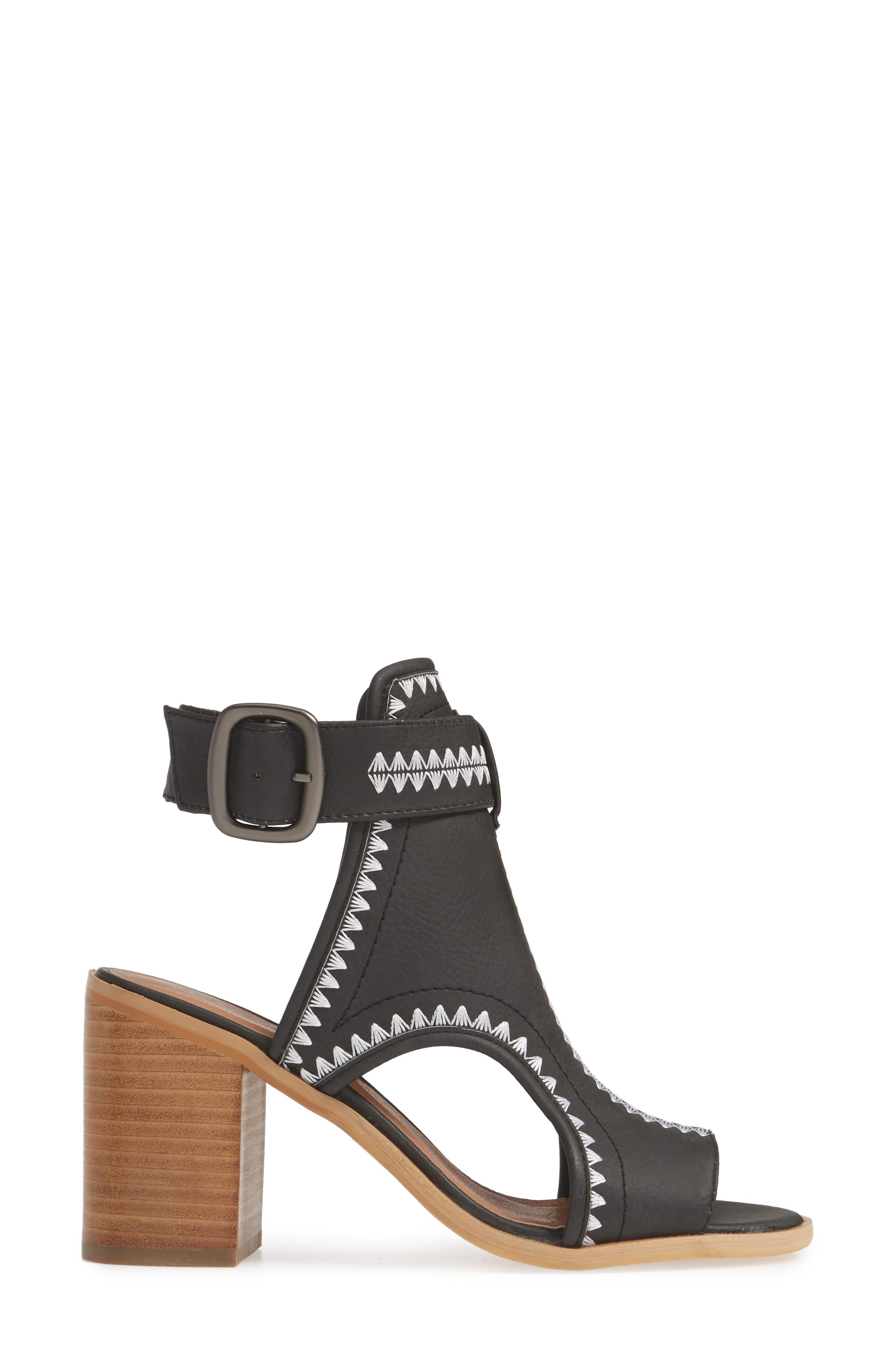 Very Volatile Yankee Embroidered Shield Sandal, Alternate, color, 