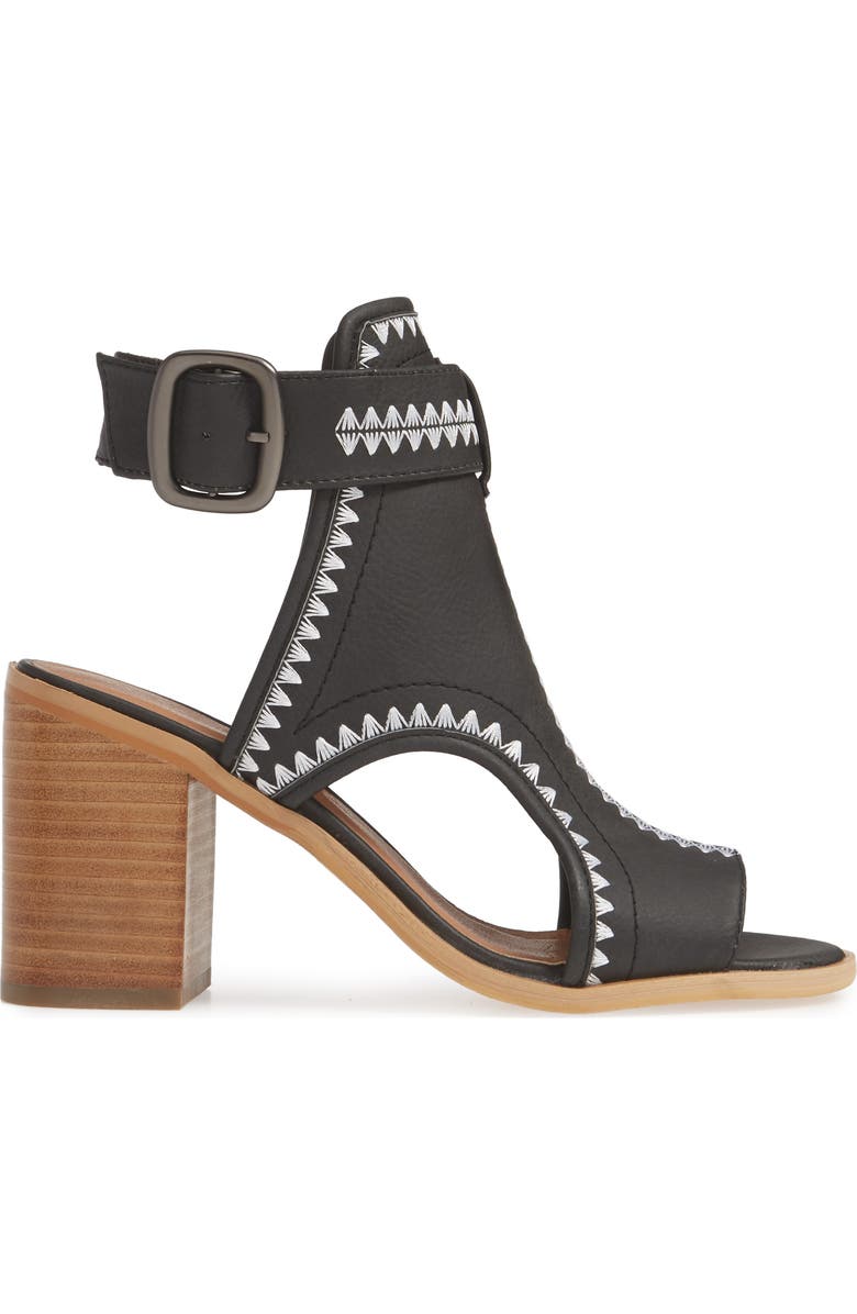 Very Volatile Yankee Embroidered Shield Sandal, Alternate, color,