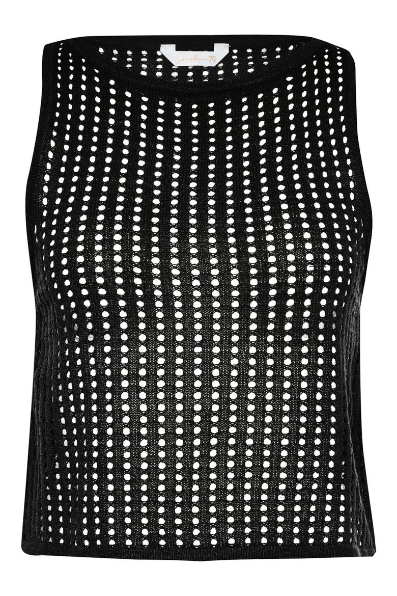 Resort Crochet Cover-Up Tank, Alternate, color, BLACK