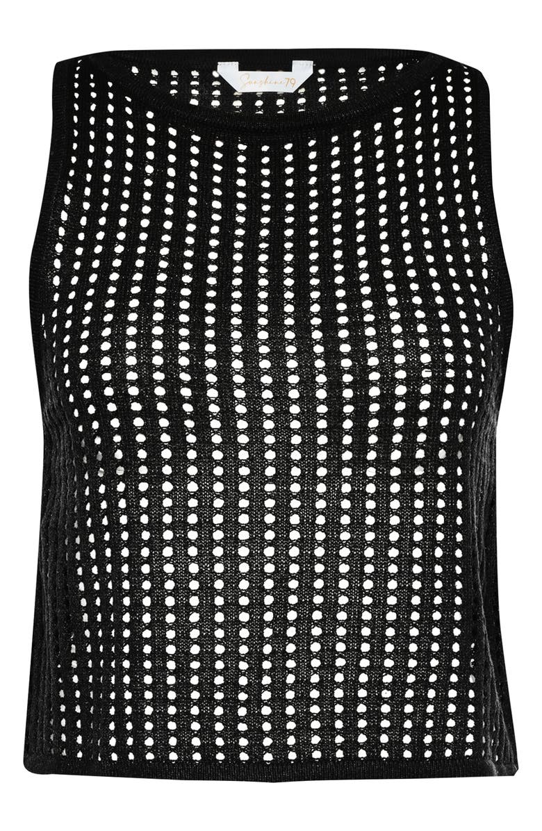 Sunshine 79 Resort Crochet Cover-Up Tank, Alternate, color, Black