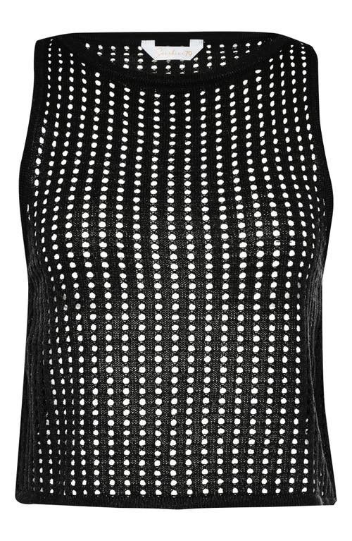 Sunshine 79 Resort Crochet Cover-up Tank In Black