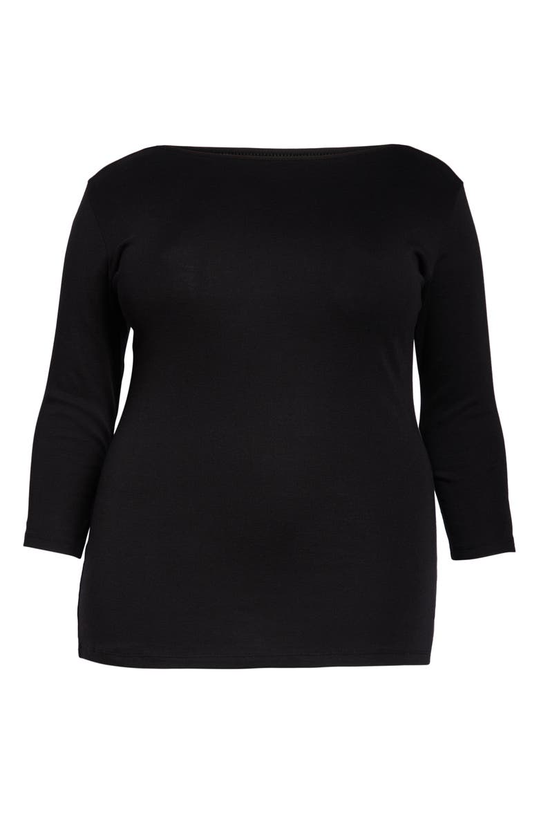 Caslon<sup>®</sup> Boat Neck Long Sleeve Tee, Alternate, color,