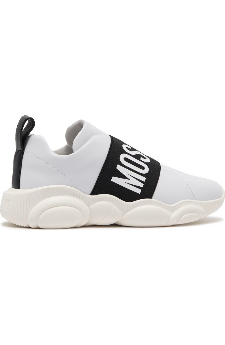 Moschino Brand Logo Tape Sneaker, Alternate, color,