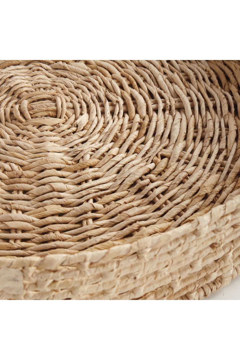 Juliet Abaca Round Trays, Set of 2, Alternate, color, Brown