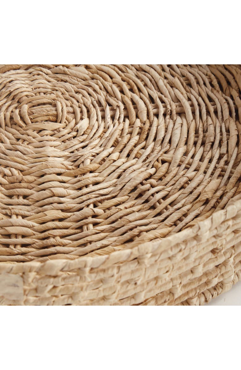 Napa Home & Garden Juliet Abaca Round Trays, Set of 2, Alternate, color, Brown