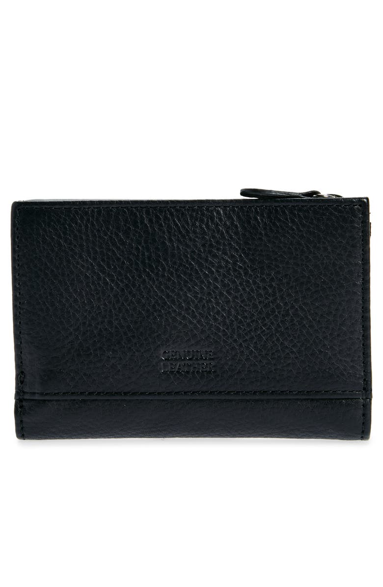 MUNDI SMALL LEATHER GOODS Rio Indexter Trifold Leather Wallet, Alternate, color, Black