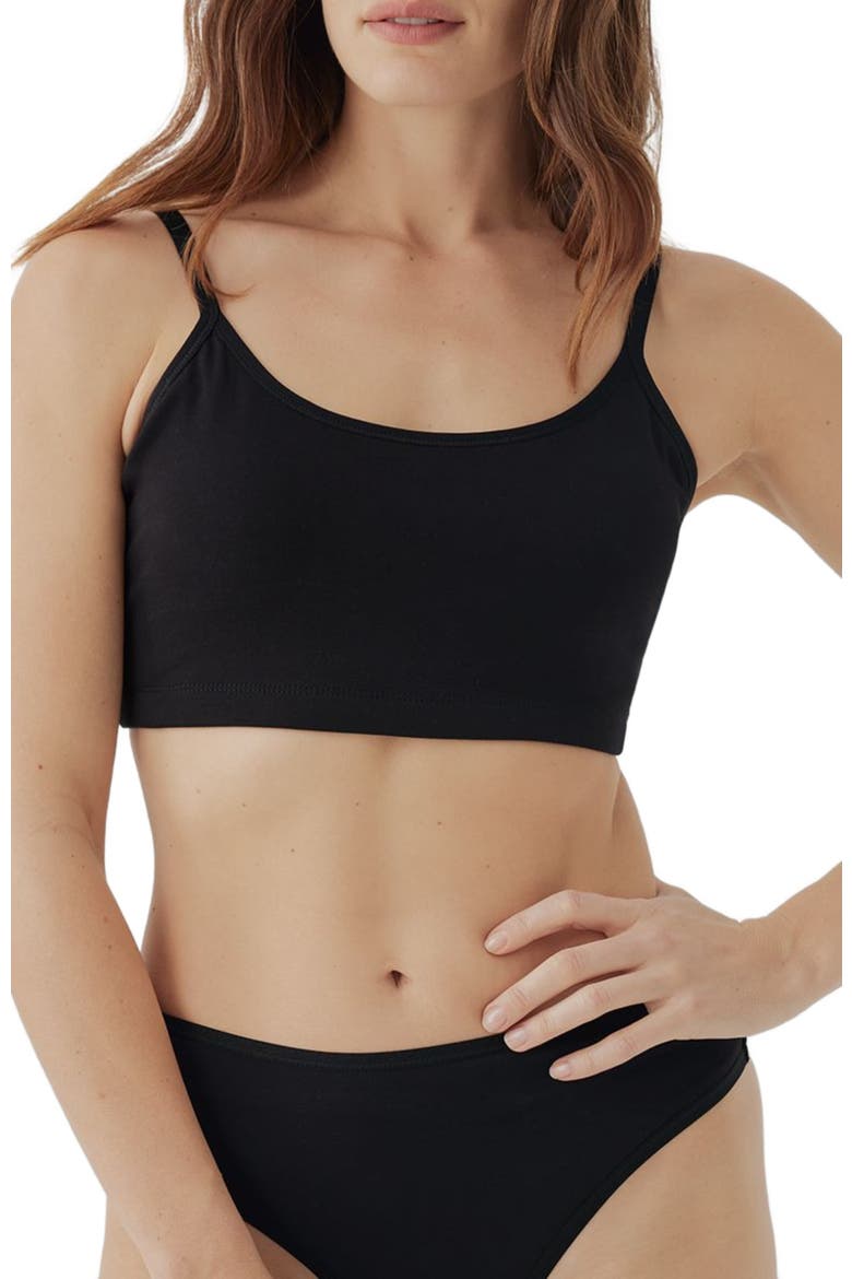 Everyday Strappy Scoop Bralette, Alternate, color, Black