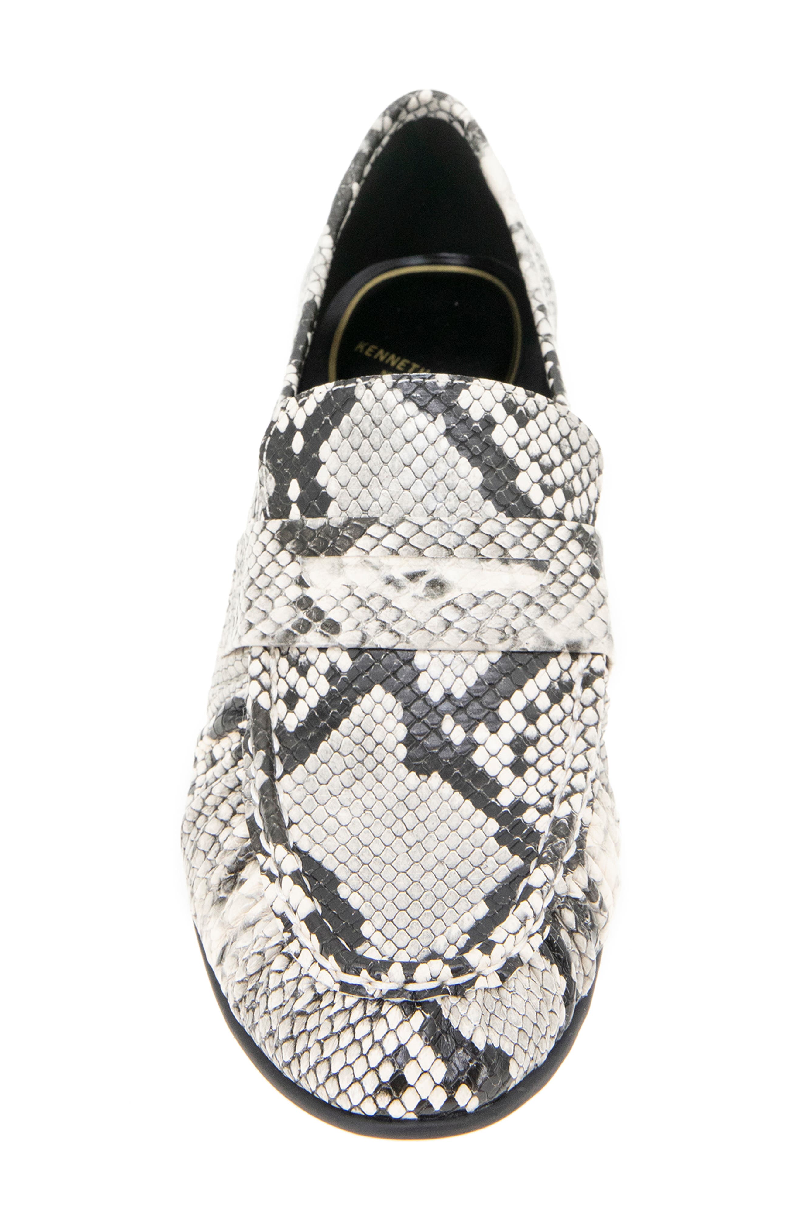 Kenneth Cole Reece Penny Loafer, Alternate, color, Black/ White Snake