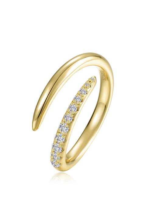 Modern Tapered Simulated Diamond Bypass Ring