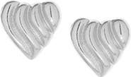 MARLYN SCHIFF Sophia Domed Heart Stud Earrings