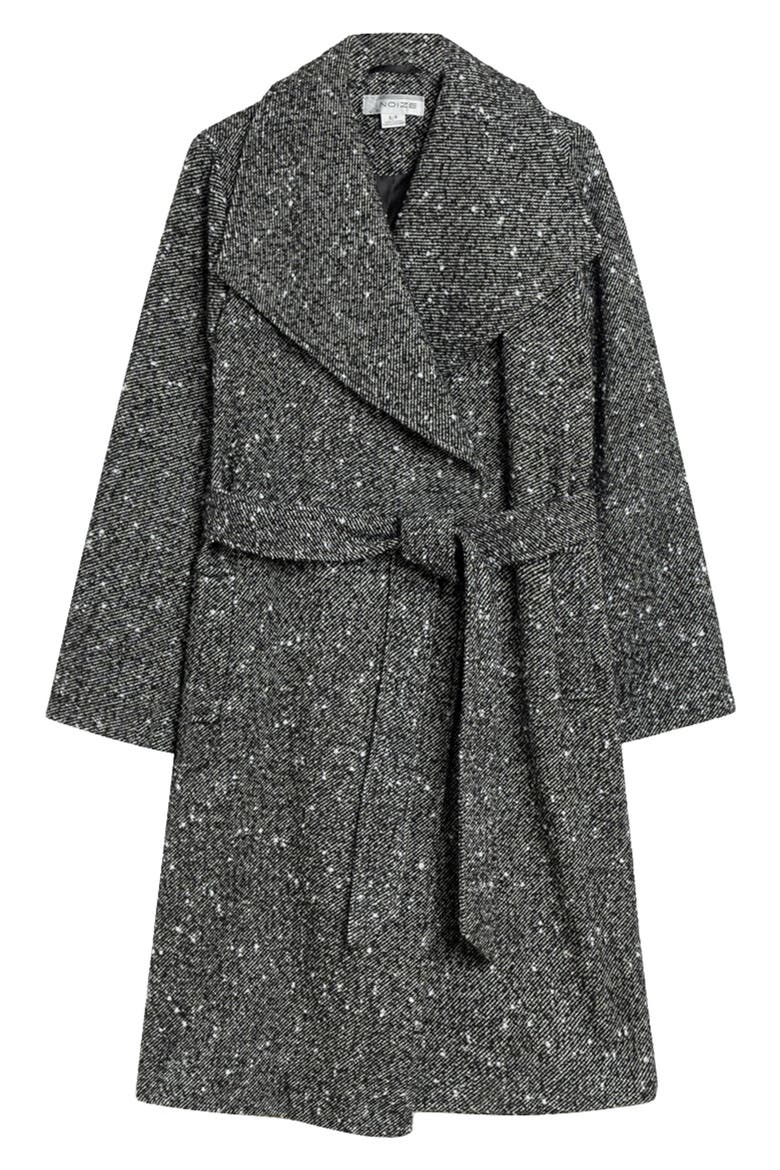 Lena-T Long Coat, Alternate, color, BLACK