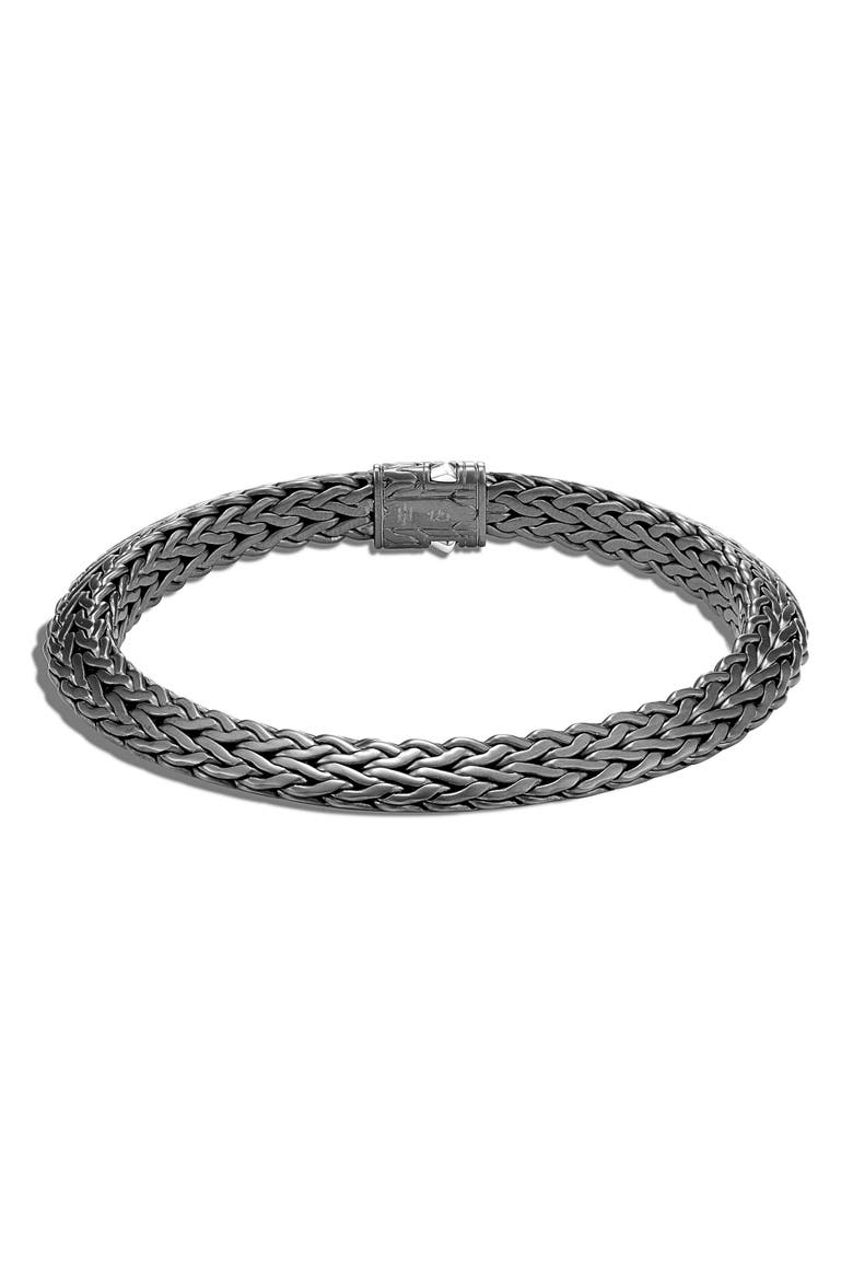 Men's Tiga Chain 8mm Bracelet, Alternate, color, BLACK RHODIUM